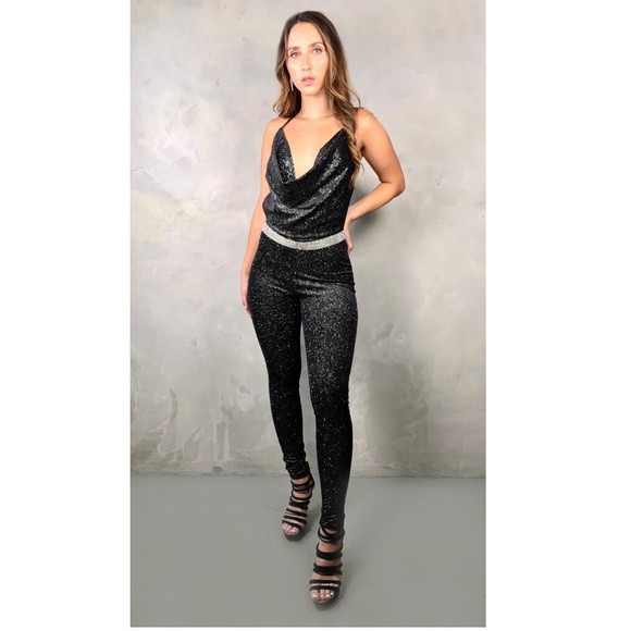 Nathalie Gaviria Sofia Glitter Catsuit - Picture 1 of 2